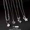 Collar de estrella redonda de circón, cadena para la clavícula de nicho de lujo ligero, elegante y versátil, joyería de moda de alta gama al por mayor