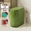 Cubo de Basura Ligero Lujo Sensación de Alta Gama Gran Capacidad Hogar Baño Aseo Uso Tapa de Presión para Abrir Cubo de Basura para Grietas