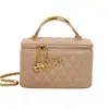 Bolso de mano pequeño transfronterizo para mujer con textura inspirada en Chanel, nueva cadena acolchada estilo francés, sensación de alta gama, bolso de mano para hombro, bolso cuadrado pequeño para mujer