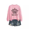 Código europeu comércio exterior desejo europeu e americano moda gola redonda suéter feminino TÃO APARENTEMENTE EU sou plus size solto lazer