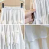 Moda Feminina Plus Size 2026 Outono Novo Estilo MM Gordinha Nicho Design Francês Irregular Babado Tridimensional Saia Midi