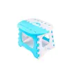 Silla plegable para niños, taburete plegable portátil, taburete bicolor tejido de bambú, taburete de plástico para exteriores, apilable, portátil y fácil de almacenar