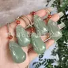 Colgante Natural de Aventurina en Color Agua Clara, Mariposa de Aventurina, Hoja Ruyi, Buda y Colgante de Paz Joyería de Jade