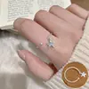 Anillo de Pluma Dulce y Sencillo para Mujer, Diseño de Nicho Estilo Ins, Anillo Abierto Personalizado, Anillo Fresco y Moderno para el Dedo Índice