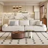 Sofá de cuero genuino color crema minimalista italiano adecuado para apartamentos pequeños y grandes sala de estar lujo ligero fila recta estilo retro sofá de piel de vaca de capa superior