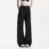 Diseño de Calle Retro Americano Pantalones de Mezclilla con Remaches Otoño Unisex Adelgazantes Caída Casual de Pierna Ancha