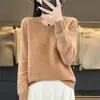 Suéter de punto con cuello en V transfronterizo para mujer, otoño e invierno, jersey holgado, color liso, tejido versátil, top casual y versátil
