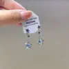 Exquisitos Pendientes Largos con Borla de Cristal en Degradado de Lujo Ligero, Nuevo Diseño de Nicho, Nuevos Clips para Oreja Sin Perforar