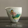 Tazón de polvo de plomo pintado a mano loto de dos tapas tetera gres hecho a mano juego de té kung fu taza justa taza de té taza de té