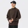 Ropa de punto para hombre 2026 Otoño Nuevo Cuello redondo Holgado Estilo Old Money Jersey Casual Versátil Moderno