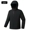 Jaqueta corta-vento, impermeável e respirável, leve, de outono e inverno, em softshell, casaco profissional para viagens ao ar livre com forro em favo de mel