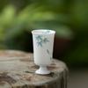 Taza de Té Retro China Azul y Blanco Pintada a Mano Pino Bambú Pie Alto Taza de Aroma Juego de Té Kung Fu Taza Pequeña de Degustación Taza Maestra