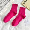 Calcetines coloridos para mujer, absorbentes de sudor, transpirables, de color sólido, para niñas, calcetines cortos casuales de moda para todo tipo de combinaciones, al por mayor