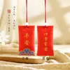 Estilo Antigo Chinês Nuvens Auspiciosas Pequeno Ponto Turístico Templo Bênção da Paz Saúde Ornamento Pendurado Sachê Bordado Bolsa Quadrada para Perfume Bolsa Vazia