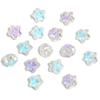 Taladro de Sirena Aurora de 12 mm Estrella de Cinco Puntas Perla de Cuatro Vías Aleación Perla de Cuatro Agujeros DIY Cadena para Teléfono Móvil Accesorios para Collar