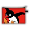 Nuevo Monedero Grande de Pingüino Pingu Dibujo Animado Lindo Bolsa de Almacenamiento de Gran Capacidad Bolsa Portátil Impresa por Ambos Lados