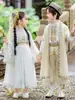 Estilo Exótico Meninos e Meninas Outono Novo Estilo Étnico Ocidental Xinjiang Traje Antigo Crianças Dia Nacional Fantasias de Performance para Bebês