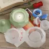 Poppy DIY Resina de Cristal Cimento Gesso Caixa de Armazenamento Padrão de Superfície Cortada Hexagonal Suporte para Vela Molde de Silicone