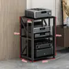 Estante amplificador multicapa doméstico espaciado ajustable soporte máquina de vesícula biliar móvil gabinete HIFI pie de altavoz audio estante
