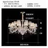 Lámpara de araña de cristal de lujo ligero estilo europeo para sala de estar, dormitorio, comedor, lámpara de estilo francés atmosférico para el hogar, hotel