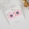 Aretes de botón de flores frescas coloridos de moda estilo japonés y coreano flor de cinco pétalos aretes frescos femeninos universales lote mixto gran cantidad Congyou