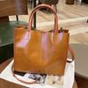 Bolso de Piel Genuina de Vaca Importada para Mujer Cuadrado Vertical de Gran Capacidad para Primavera y Verano Bolso de Mano Cruzado de un Solo Hombro Simple