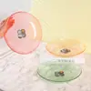 Prato de Cristal Criativo Moderno Prato de Frutas Cesta de Frutas Sala de Estar Mesa de Centro Nórdico Moderno Simples Prato de Doces Prato de Frutas Secas