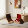 Caja de Joyería de Madera de Haya Caja de Almacenamiento para Collares Colgantes Pulseras Caja de Joyería Forrada de Terciopelo Empaque de Regalo Caja de Regalo Caja de Madera para Mujeres