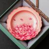 Vaso Rosa Fábrica Ru Chinoiserie com Vermelho Cor Nacional Vaso Peônia Tianxiang Tapete Porta-copos Almofada Isolante Porta-copos Prato para Xícara de Chá Prato para Frutas Secas