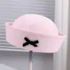 Chapéu de Marinheiro Listrado Fresco da Moda Coreana com Decoração de Laço para Viagens ao Ar Livre Fotografia de Rua Bonito Confortável Boina