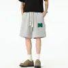 Shorts Casuais Retro Americanos Masculino Verão Novo Reto Solto Marca Trendy Versátil Cinco Pontos Calças de Perna Larga Calças Esportivas
