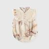 Roupa Wrap Gorda de Bebê Verão Fina Sem Mangas Roupas Chinesas de Menina para Bebê Sair Roupa Triangular para Engatinhar Macacão de Bebê