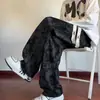 Pantalones holgados tie-dye únicos para hombre, primavera y otoño, estilo americano, pantalones de chándal versátiles, pantalones deportivos geniales y elegantes de alta costura para adolescentes