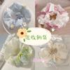 Crema Corazón Dulce Estilo Ballet Lazo de Cinta Anillo para el Cabello de Intestino Grueso Estilo Mori Primavera y Verano Accesorios para el Cabello de Diadema de Gama Alta para Niña
