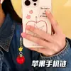 Nuevo Colgante Creativo Lindo de Manzana 3D para Niñas, Cadena para Funda de Teléfono, Llavero, Decoración de Mochila, Accesorio