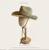 Chapéu de Palha Estilo Cowboy Ocidental Jazz para Mulheres, Chapéu de Sol de Verão com Proteção Solar, Chapéu de Sol com Aba Enrolada, Para Passeio na Praia Férias, Respirável para Homens