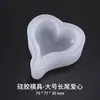 Molde de Resina Cristalina de Amapola Accesorios para Bricolaje Corazón de Cola Larga Alto Brillo Tres Tipos de Corazones Grande, Mediano y Pequeño Moldes de Silicona