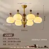 Lustre de sala de estar vintage todo em cobre no estilo wabi-sabi, luz principal retrô para o hall, lustre vintage todo em cobre de espectro total para o quarto