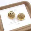 Pendientes Redondos con Textura Tejida Estilo Comercio Exterior, Pendientes Versátiles de Lujo Ligero de Gama Alta, Pendientes Elegantes y Únicos con Textura Tejida para Mujer