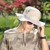 Sombrero de Senderismo para Exteriores Estilo Coreano para Mujer Transpirable Protección Solar Parasol para la Cara Estilo Camping Pesca Sombrero de Senderismo Vaquero Occidental