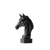 Busto de Cabeza de Caballo de Resina, Figura Decorativa de Mesa de Lujo para Hogar y Oficina, Adorno de Escultura de Animales de Arte Moderno