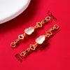 2026 Nuevo Aleación Goteo de Aceite Estilo Antiguo Año Nuevo Arena Oro Colgante Pulsera Cadena de Extensión Chapada en Oro Accesorios de Joyería DIY