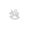 Colgante Hazte Rico Inmediatamente Plata de Ley S925 Colgante de Unicornio Accesorios de Caballo Mecedora Pulsera de Cuentas DIY Accesorios de Plata