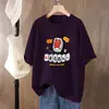 Nueva Camiseta de Algodón Puro para Mujer Verano 2026, Corte Holgado, Tallas Grandes, Adelgazante, Manga Corta, Top que Cubre el Vientre
