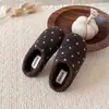 Sapatos Birkenstock Muller Suede Macio Solado Macio Feminino 2026 Chegada Nova Outono Slip-on Antiderrapante Poá Bico Fechado Meio Chinelo
