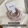 Anillo de Intestino de Perla Plisado de Satén Estilo Coreano Goma para el Cabello Coleta Girly Goma para el Cabello Elegante de Alta Clase Moño Recogido Goma para el Cabello