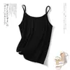 Camiseta Interior Fina de Verano para Mujer con Tirantes de Algodón Ajustada sin Mangas Chaleco Talla Grande Color Sólido Top Versátil