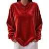Moda Femenina Europea y Americana 2026 Sitio Independiente de Amazon Transfronterizo Nuevo Suéter Casual de Moda de Terciopelo Holgado con Botones Manga Larga