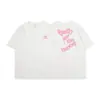 Camiseta de Algodón Puro 240g Verano para Hombre Casual Transpirable Básica Estilo Letras Ropa de Hombre Holgada Cuello Redondo Mangas Cortas para Pareja