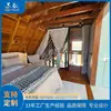 Ventas directas de fábrica de casas de madera con estructura de acero, villas de casas de madera triangulares, diseños de hoteles y edificios de casas de huéspedes prefabricados